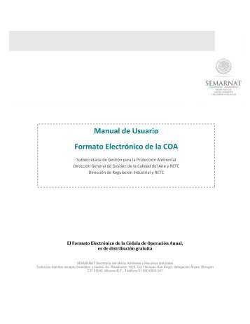 Manual de Usuario Formato ElectrÃ³nico de la COA