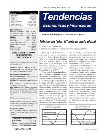 Boletin Tendencias Economicas - 9 Enero 2012