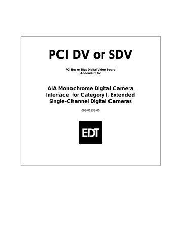 PCI DV or SDV - EDT