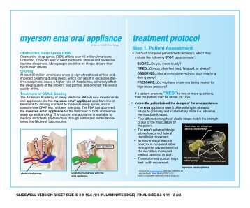 EMA Oral Appliance - Glidewell Dental Labs