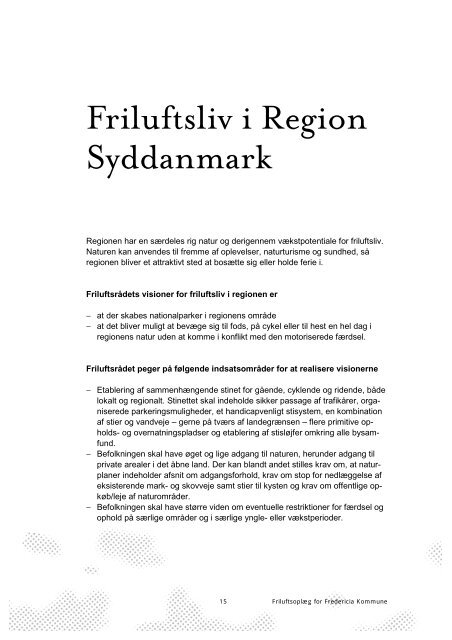 Friluftsliv i Fredericia Kommune -pdf, 20 sider - FriluftsrÃƒÂ¥det