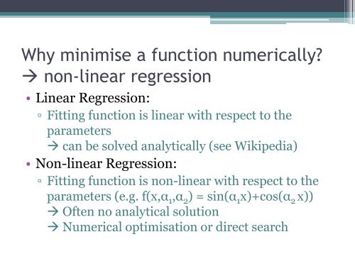 Gradient Descent and the Nelder-Mead Simplex Algorithm