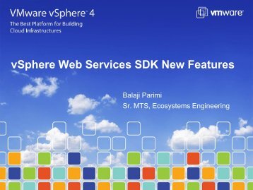 vSphere Web Services SDK New Features - VMware Communities