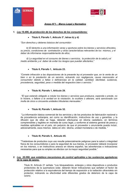 Descagar el Estudio sobre rotulaciÃ³n de filtros solares en ... - Sernac