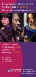 Chinesisches Konzert des SHANGYIN Generationen-Ensembles