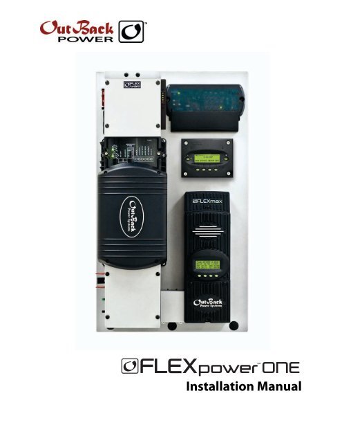 FLEXpower ONE Installation Manual - OutBack Power Systems