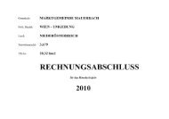 Rechnungsabschluss 2010