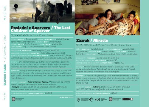 SlovenskÃ© filmy | Slovak Films 2011 - AIC