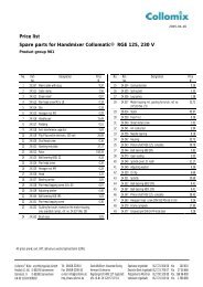 Spare part list hand-mixer RGE 125 - Collomix