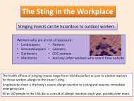 The Sting in the Workplace - MCCS Camp Lejeune