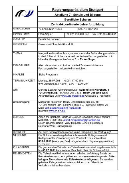 RegierungsprÃ¤sidium Stuttgart - Schule und Bildung
