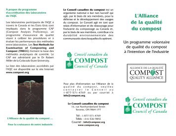 Téléchargez la brochure - Compost Council of Canada
