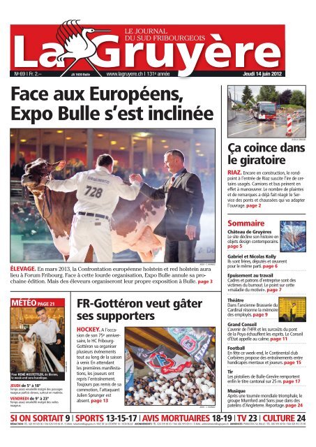 Face aux EuropÃƒÂ©ens, Expo Bulle s'est inclinÃƒÂ©e - La Gruyere Online