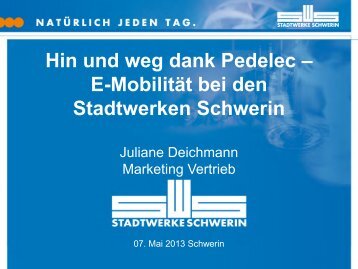 E-MobilitÃƒÂ¤t bei den Stadtwerken Schwerin