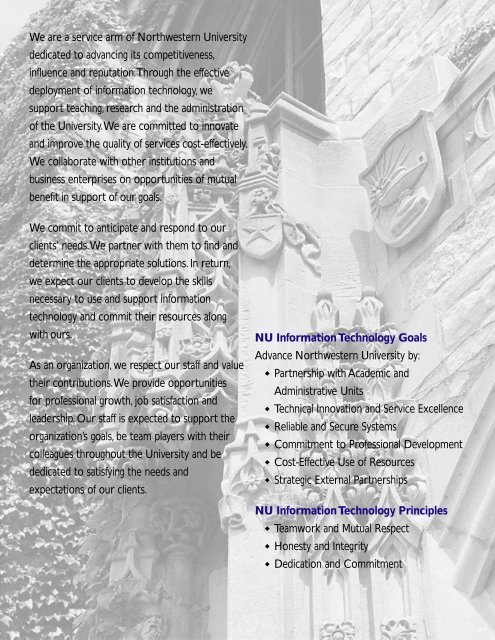 NUIT 2003 Annual Report - Northwestern University Information ...