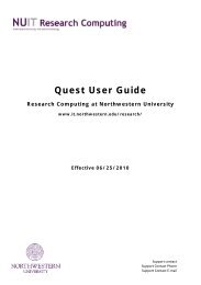 Quest Guide for User.. - Northwestern University Information ...