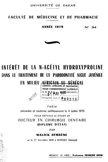 INTÃRÃT DE LA NÂ·ACÃTYL HYDROXYPROLINE