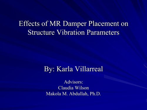 Effects of MR Damper Placement on Equivalent Damping ... - MCEER