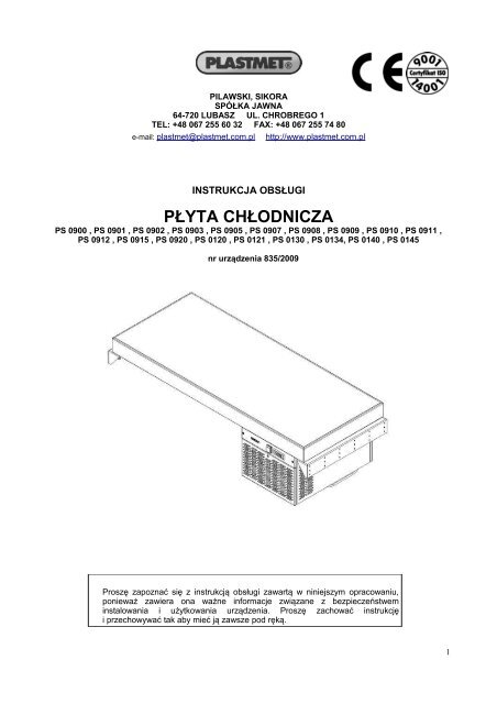 PÅYTA CHÅODNICZA - Plastmet