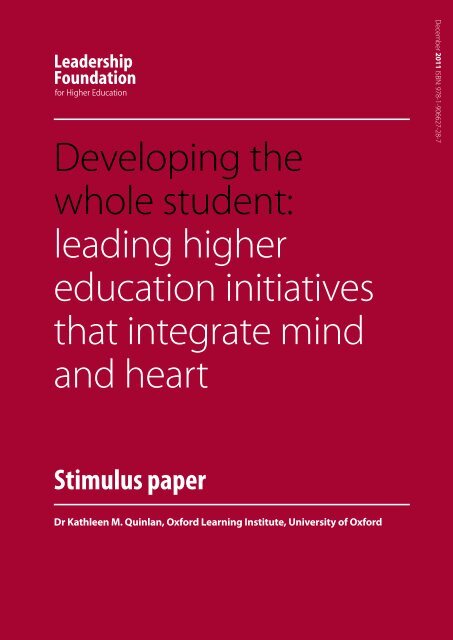Developing the whole student - Oxford Learning Institute - University ...