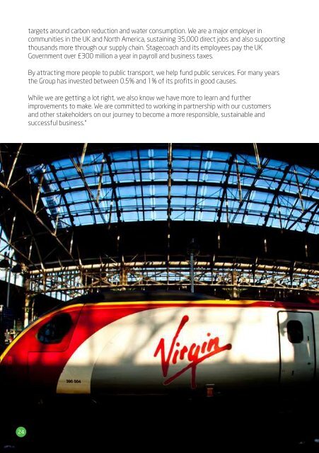 corporate responsibility report - Virgin Trains