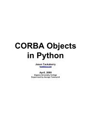 CORBA Objects in Python - GNOME Project Listing