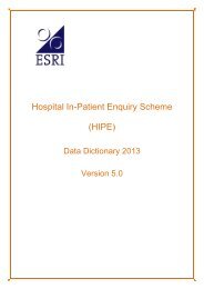 (HIPE) Data Dictionary 2013, Version 5.0 - ESRI