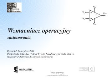 Wzmacniacz operacyjny â zastosowania