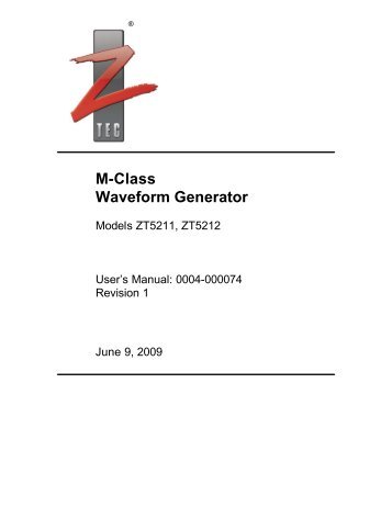 M-Class Waveform Generator - Egmont Instruments