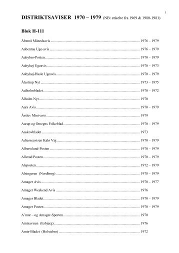 Distrikstaviser 1970-1979 - Statsbiblioteket