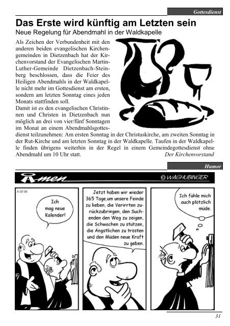 7. Dezember 2008 - Evangelische Martin-Luther-Gemeinde