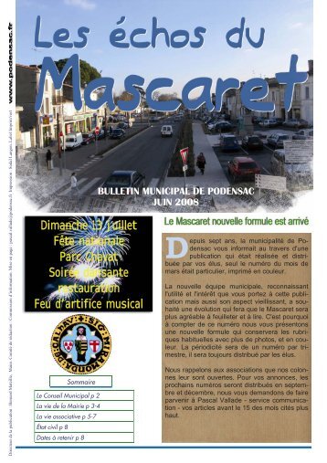 nÂ° 42 juin 2008 - Mairie de Podensac