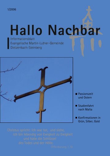 9. bis 19. März 2006 Haus - Evangelische Martin-Luther-Gemeinde