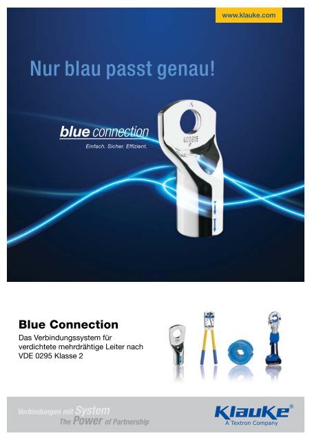 Blue connectionÂ® Katalog - Gustav Klauke GmbH