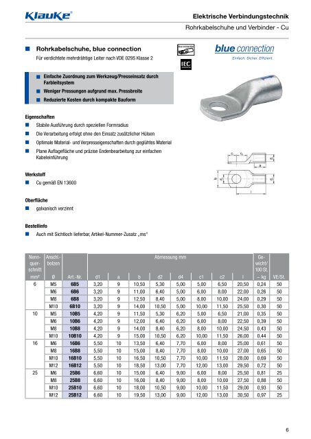 Blue connectionÂ® Katalog - Gustav Klauke GmbH