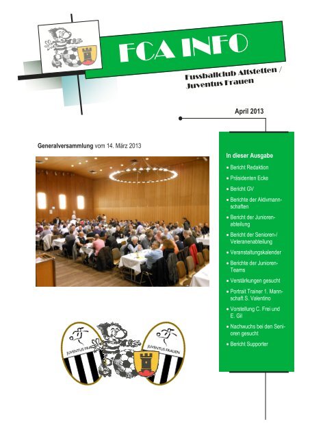 FCA Info April 2013 - FC Altstetten