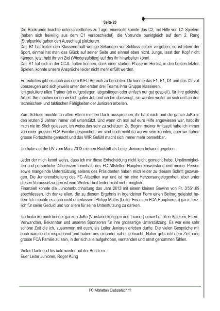 FCA Info April 2013 - FC Altstetten