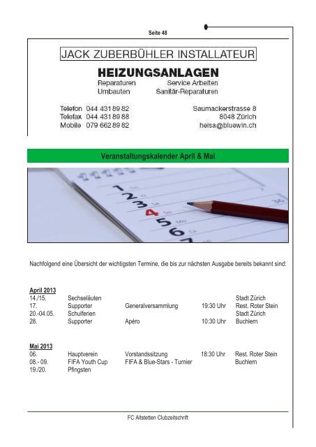 FCA Info April 2013 - FC Altstetten