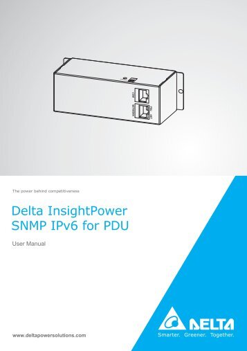 Delta InsightPower SNMP IPv6 for PDU - DELTA Power Solutions