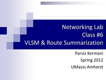 Networking Lab Class #6 VLSM & Route Summarization - EdLab