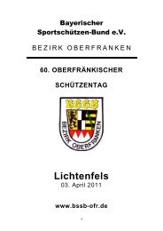 Bayerischer Sportschützenbund e. V. - BSSB Bezirk Oberfranken