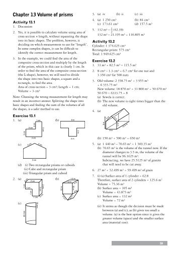 Chapter 13 Volume of prisms