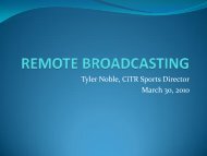 Tyler Noble's Remote Broadcasting workshop - CiTR 101.9 FM