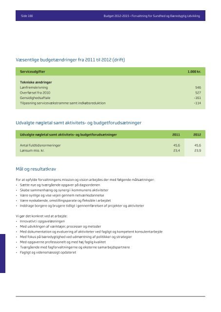 Budgwet 2012 - 2015 - Aalborg Kommune