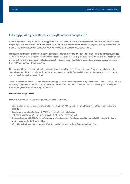 Budgwet 2012 - 2015 - Aalborg Kommune
