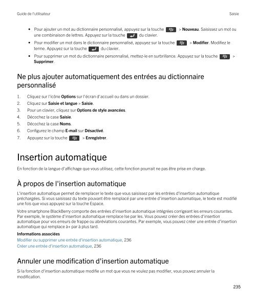 Guide de l'utilisateur (PDF) - Soutien