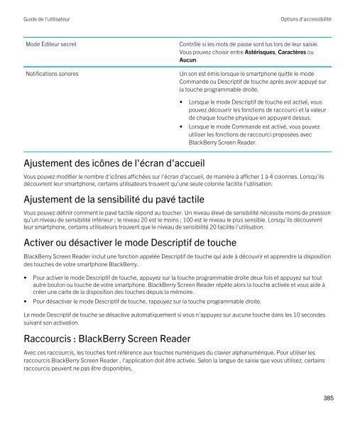 Guide de l'utilisateur (PDF) - Soutien