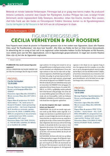 Figuratieregisseurs Cecilia Verheyden & Raf Roosens - Filmmagie