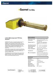 In-Situ FTIR Gas Analyzer (Technical Data Sheet)