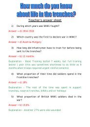 Teacher's answer sheet - SchoolHistory.co.uk